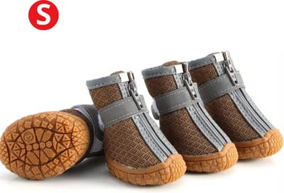 Nivard Hondenschoenen Pootbeschermer - Hondenschoenen - 4 Stuks - Hondenschoentjes - Pootbescherming Hond - Anti Slip - Geel S