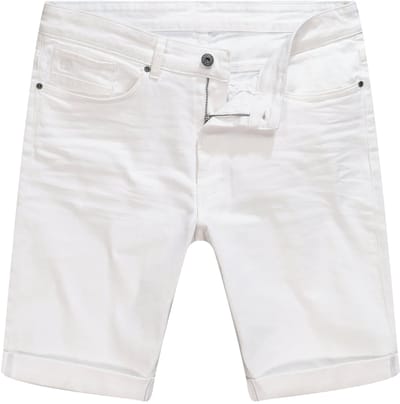 JP 1880 - Heren - Jeans-bermuda 5-pocket Straight Fit - Wit denim - Maat 54
