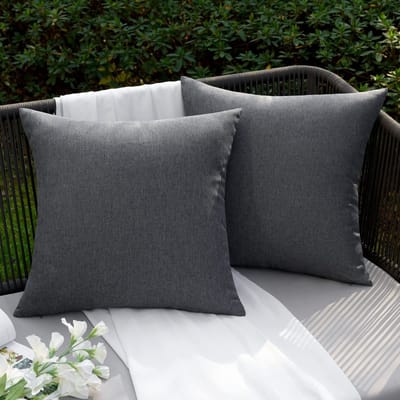 Dailygoods- Kussenslopen Waterdicht - Set van 2 - 50 x 50 cm - Polyester - Voor Buiten - Duurzaam Imitatie Linnen - Kussenhoezen