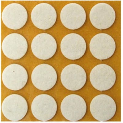 QlinQ Anti-krasvilt - 32x - wit - 18 mm - rond - zelfklevend - meubel beschermvilt