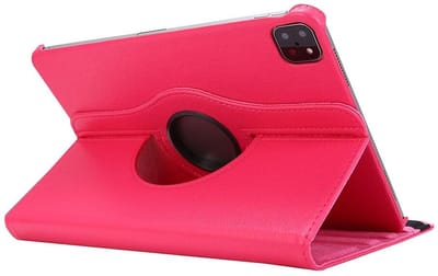 360 Tablet Case - Geschikt voor iPad Air 4e Generatie Hoes - 10.9 inch (2020) - Fel Roze