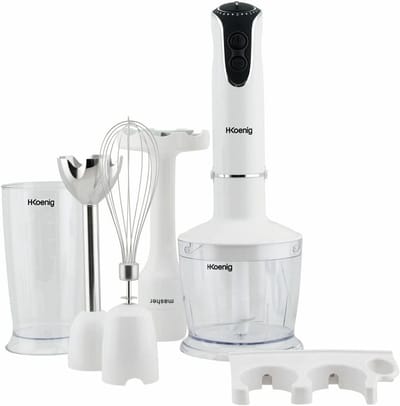 Krachtige 4-in-1 Keukenmachine Blender met Diverse Functies Wit