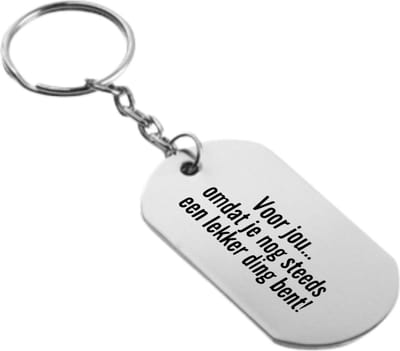 Akyol - voor jou... omdat je nog steeds een lekker ding bent sleutelhanger - Liefde - mensen die liefde willen delen naar iemand - valentijnsdag - cadeautje - verjaardagscadeau - verjaardag - cadeau - vriendin/vriend artikelen - 54 x 29mm
