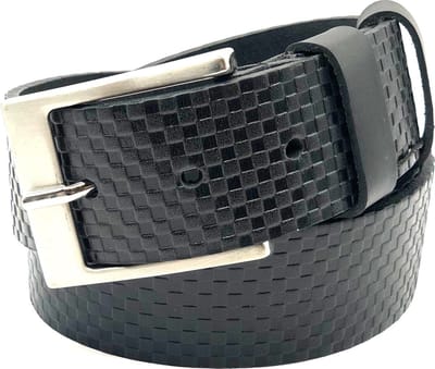 4 CM JEANS RIEM 40504-1 ZWART PRINT MAAT 85