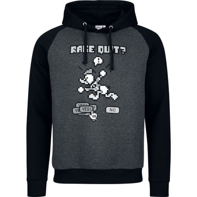 Mickey & Minnie Mouse - Disney Trui met capuchon - Donald Duck - Rage Quit - S tot XXL - voor Mannen - anthraciet-zwart