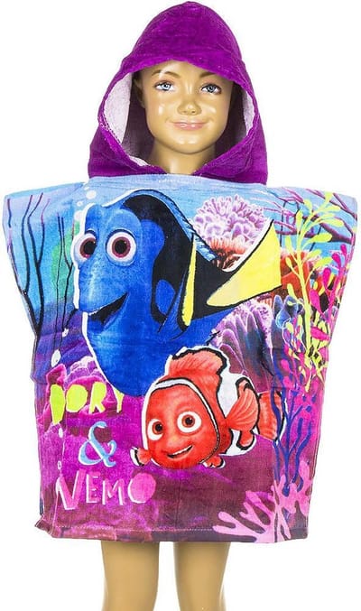 Disney Finding Dory - Dory en Nemo - Badponcho - Poncho - Paars - 50 x 100 cm - Katoen