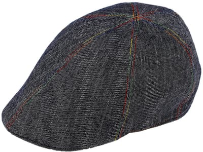 Flatcap 60% Linnen 40% Katoen Antracite Fiebig maat 61-XL