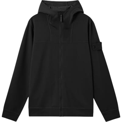 Stone Island Ghost Series Ss26 Casual Lichtgewicht Comfortabel Met Capuchon En Ritssluiting Sweatshirt Heren sweatshirt L1S156100024S00F3V0029 S black