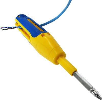 Multifunctionele Abmantler met Bithouder en Kabelsnijder - 4-in-1 Gereedschap voor Elektriciens en Doe-Het-Zelvers