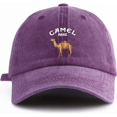 1 stuks CAMEL Print Gewassen Baseballpet voor Volwassenen, Minimalistische Retro Stijl Casual Zachte Verstelbare Papa Hoed, Perfect Als Cadeau blue