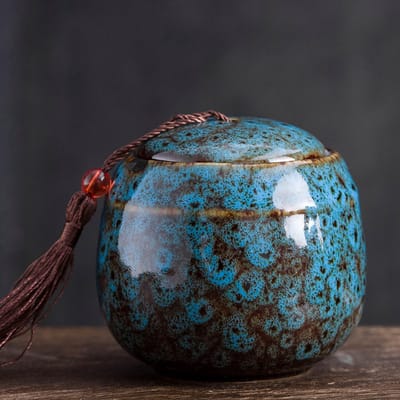 Luxe Begrafenis Urn 130ML - Urn - Mini Crematie Urn - As Urn - Voor Huisdieren, Honden, Katten of Menselijk As - Crematie As - Mini Urn - BLAUW