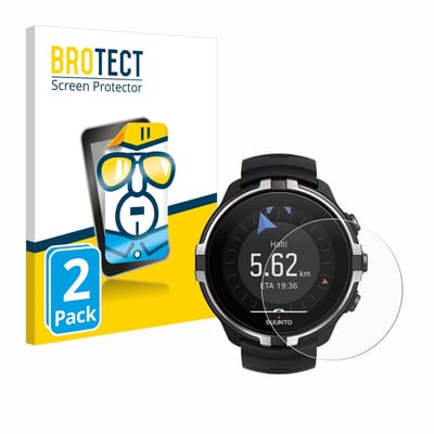 BROTECT - Screenprotector voor Suunto Spartan Sport Wrist HR Baro Stealth - Folie Beschermfolie transparant 2 Stuks
