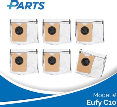 Eufy C10 Stofzakken (6 Stuks, Plus.Parts® alternatief voor T290A / T291C)