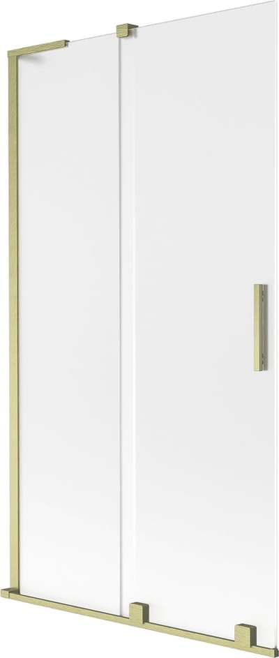 Mexen Velar L badwand 2-delige schuifwand 100 x 150 cm, ijs, goud geborsteld - 896-100-003-31-55