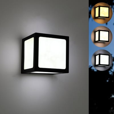 Lemlit LED Buitenwandlamp 10 x 10 cm - Vierkante Wandlamp IP65 Waterdicht - 10W 900 lm - voor Tuin Gevel Balkon en Terras - Zwart