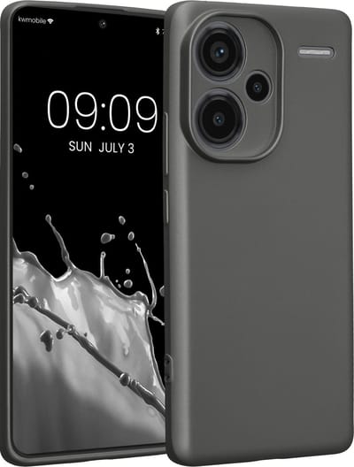 kwmobile metallic telefoonhoesje van TPU - geschikt voor Xiaomi Redmi Note 13 Pro+ 5G / Redmi Note 13 Pro Plus 5G - Flexible case voor smartphone - In metallic grijs