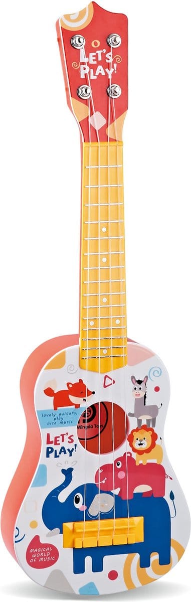 WK Kids -23 inch Tekenfilm Ukelele -Kinderen hebben het plezier om te spelen -57*18*7cm - 4 snaren ukelele - Kinder Gitaar-Kinder Muziekinstrument-roze
