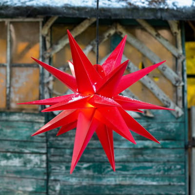 STERNTALER 18-puntige XL-kunststof ster voor buiten, rood