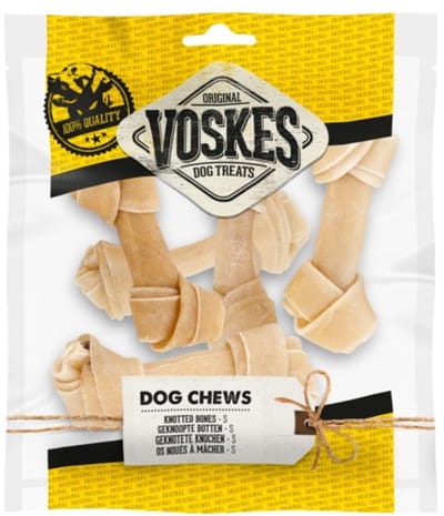 Voskes Hondensnacks Geknoopte Botten Small - 5 stuks