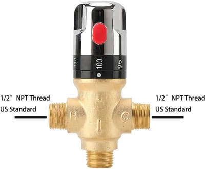 Thermostaat Mengkraan met NPT Schroefdraad voor Temperatuurregeling