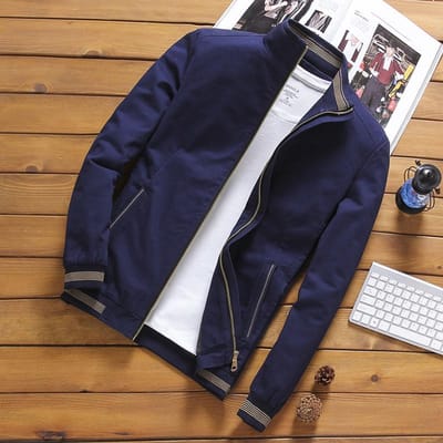 Jas Heren Herfst en Winter Nieuw Middelbare Leeftijd plus-Maten plus-Maten Heren Opstaande Kraag Mode Merk Casual Jas Puur Katoen Jas Heren 5XL black