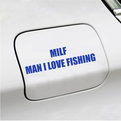 Bumpersticker - Milf - 4,1 X 14,8 - Blauw