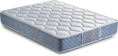 Visco-elastisch Matras - Traagschuim Matras - Lekker Slapen - Dubbelzijdig Ontwerp - 135x190 cm - Wit/Blauw