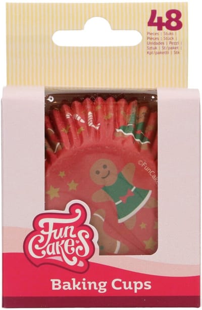 FunCakes Baking Cups - Gingerbread - 48 Stuks - Cupcake Vormpjes Papier
