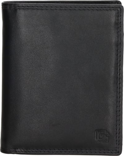 Gio Gini Rembrandt van Rijn Portemonnee Heren - Wallet voor 9 t/m 12 pasjes - Portefeuille van 100% Leder - Zwart