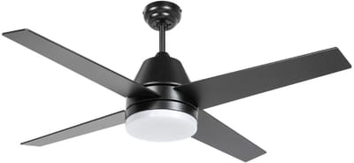 Livano Plafondventilator - Met Verlichting - Plafond Ventilator - Met Lamp - Plafonniere Met Ventilator - Met Licht - Zwart - 130cm