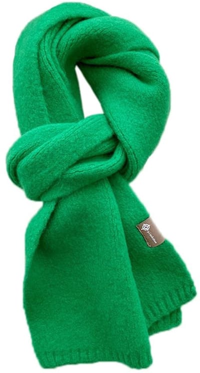 Dailygoody - Dames Sjaal Winter - Gebreide Sjaal - Zachte Wollen Sjaal - Groen - Lange Sjaal - Uniseks - Vintage Design