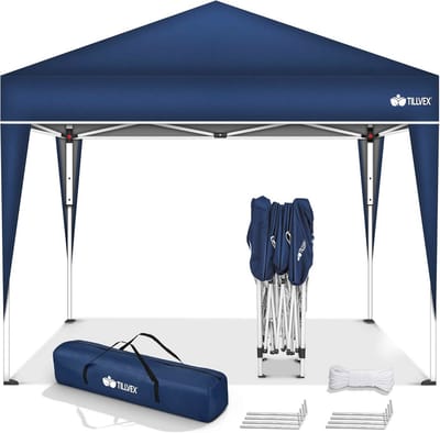 Waterdicht 3x3m Pop-Up Paviljoen met Verstelbare Hoogte en UV-bescherming 50+ | Tuinent met Draagtas voor Meerzijdig Gebruik