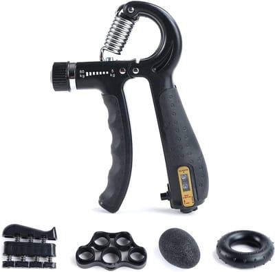Handtrainer Vingertrainer 5-in-1 Set met Telfunctie - Gripkracht Trainer voor Sporters en Muzikanten