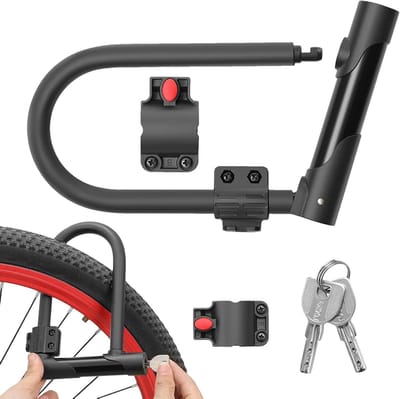 Fiets U-slot - Beugelslot - Diefstalpreventie - Robuust staal - 23 cm - Zwart