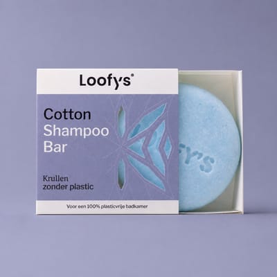 Loofys Shampoo Bar Cotton – Voor Krullend Haar – Gevoelige Hoofdhuid – Zonder Siliconen & Parabenen – Vegan & Plasticvrij – 60g