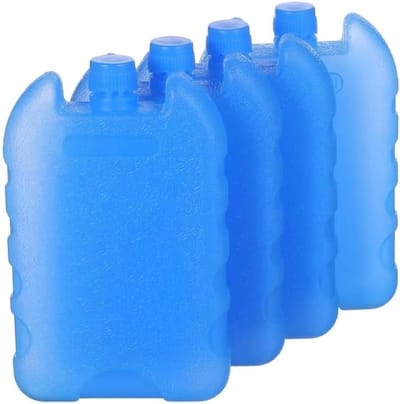 Herbruikbare ijsblokken - Koel elementen - Dranken koelen - Lekvrije constructie - 4 stuks - Blauw