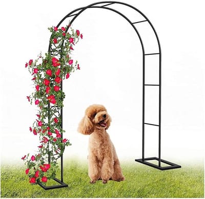 Metalen Tuin Boog - Rozenboog Trellis - Tuin Decoratie - Weerbestendige Metalen Structuur - 3M Breed 2.2M Hoog - Groen