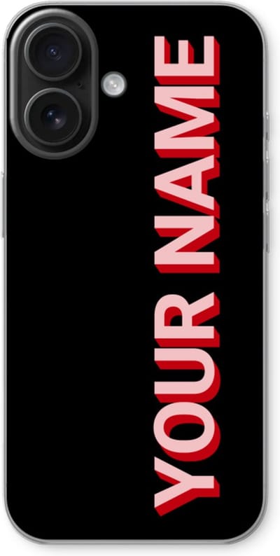 Gepersonaliseerd - Case Company® - Hoesje geschikt voor iPhone 16 hoesje - Namecase - Soft Cover Telefoonhoesje - Bescherming aan alle Kanten en Schermrand