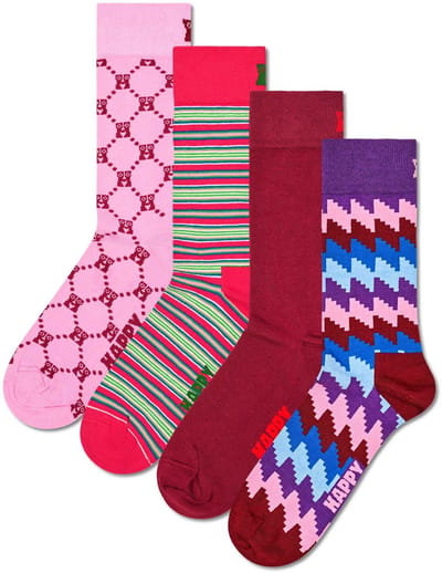 Happy Socks - 4-Pack Graphic Socks Gift Set - Dames - Sokken