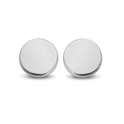 New Bling 9NB-0352 – Zilveren Oorbellen Dames – Platte Ronde Oorknopjes 5,5 mm