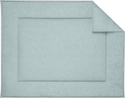 BINK Bedding Boxkleed Bo Olijf 80 x 100 cm - vulling fiberfill 400 grams - speelkleed - parklegger - chambray - licht groen - eucalyptus - gemêleerd - stoere dubbele naad rondom - tweezijdig - 80%katoen/20%polyester