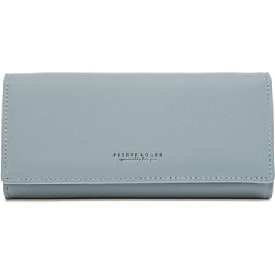 Eenvoudige Hoge Waarde Portemonnee met Rits Modieuze Nieuwe Lange High-End Damesportemonnee Blue veelkleurig