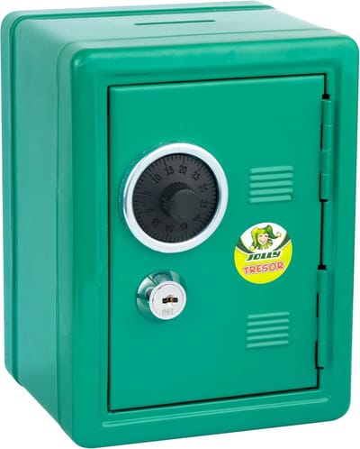 Groene Spaarpot met Sleutel en Cijferslot voor Munten en Schatjes
