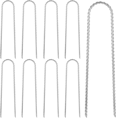 10-delige set grondankers voor trampolines, zware U-vormige tentpinnen van 29 cm, ideaal voor tuin en kamperen