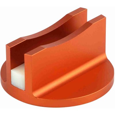 Adaptateur magnétique rainuré en aluminium pour cric de levage (Orange)