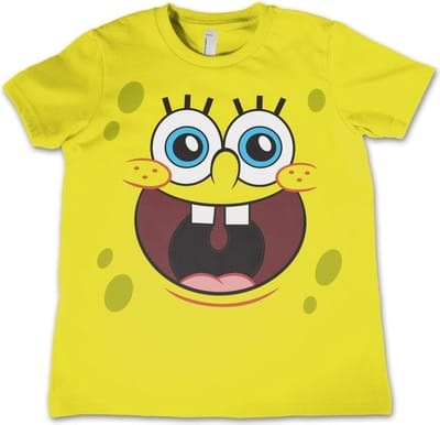 SpongeBob SquarePants Kinder Tshirt -Kids tm 10 jaar- Sponge Happy Face Geel