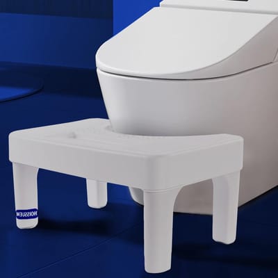 Toiletkruk - Opstapkruk Badkamer - Natuurlijke Ontlasting - Ergonomisch Ontwerp - 167 cm Hoogte - Wit