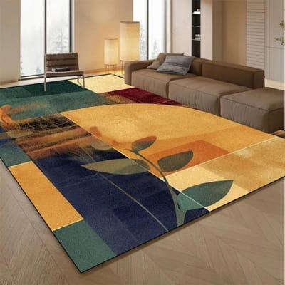 Moderne Geometrische Kunst Woonkamer Tapijt Kleurrijk Abstract Ontwerp Binnenkleed Decoratief Vloerkleed voor Woonkamer Huisdecoratie 40x60cm