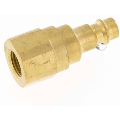 Messing DN 7.2 (Euro) Luchtkoppeling Insteeknippel G 1/4 inch Binnendraad met Terugslagklep - CLP7-F-B-CV-014