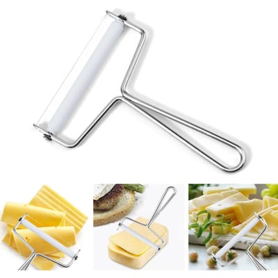 Outil à trancher le fromage Fil en acier inoxydable Coupe-fromage Outil à trancher avec manche en plastique Cuisine L(for 6.5-9kg)
